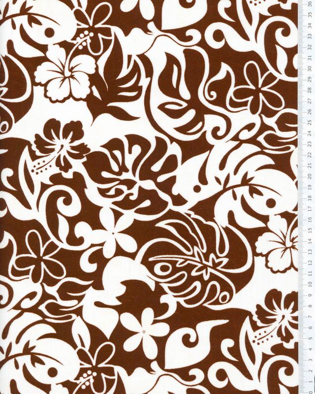 Polynesian fabric ORI Brown - Tissushop
